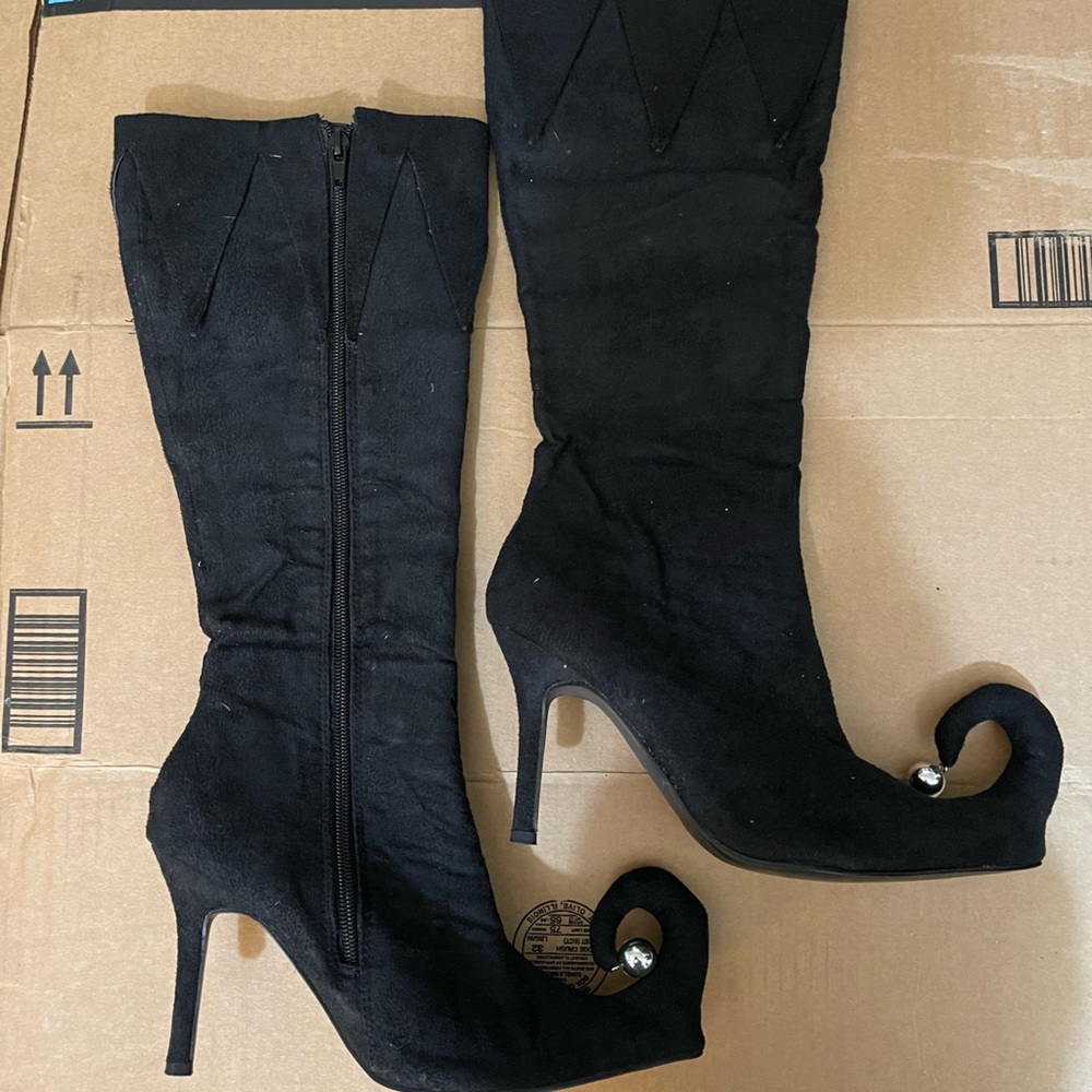 Ellie sexy elf boots pin up rockabilly